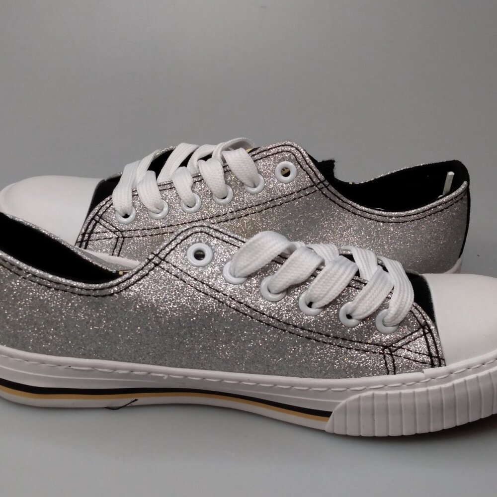 Foco Army Black Knights Womens Size 6 Low Top Glitter Print NCAA Canvas Sneakers - Picture 11 of 14